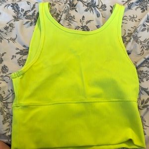 NWOT Lululemon power pivot tank electric lemon